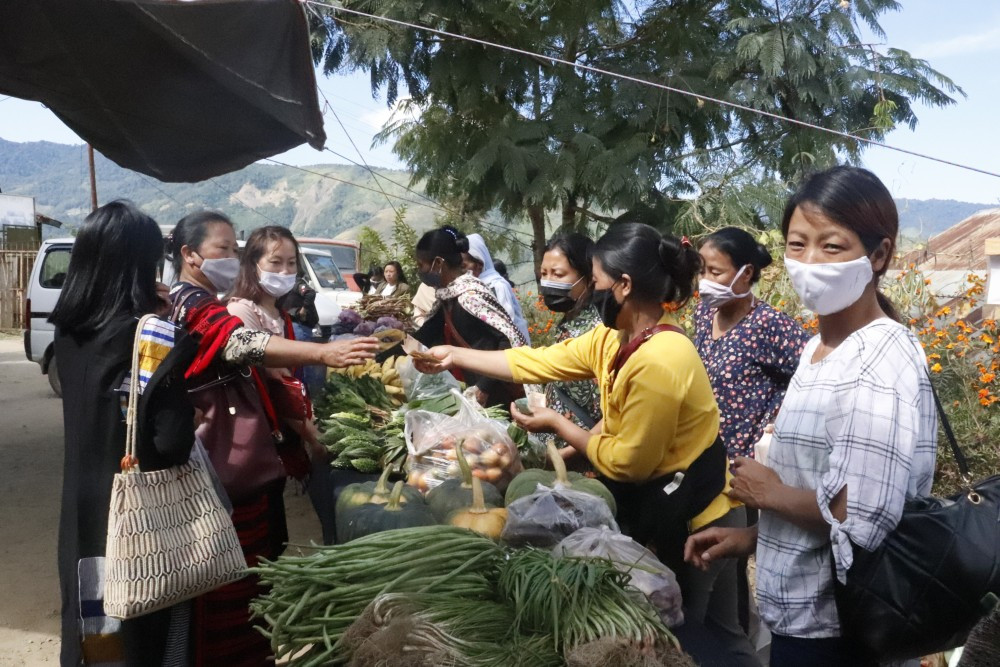 A glimpse of the Women Farmers' Market during International Day of Rural Women event at Phek on October 15. (Photo Courtesy: NEN)